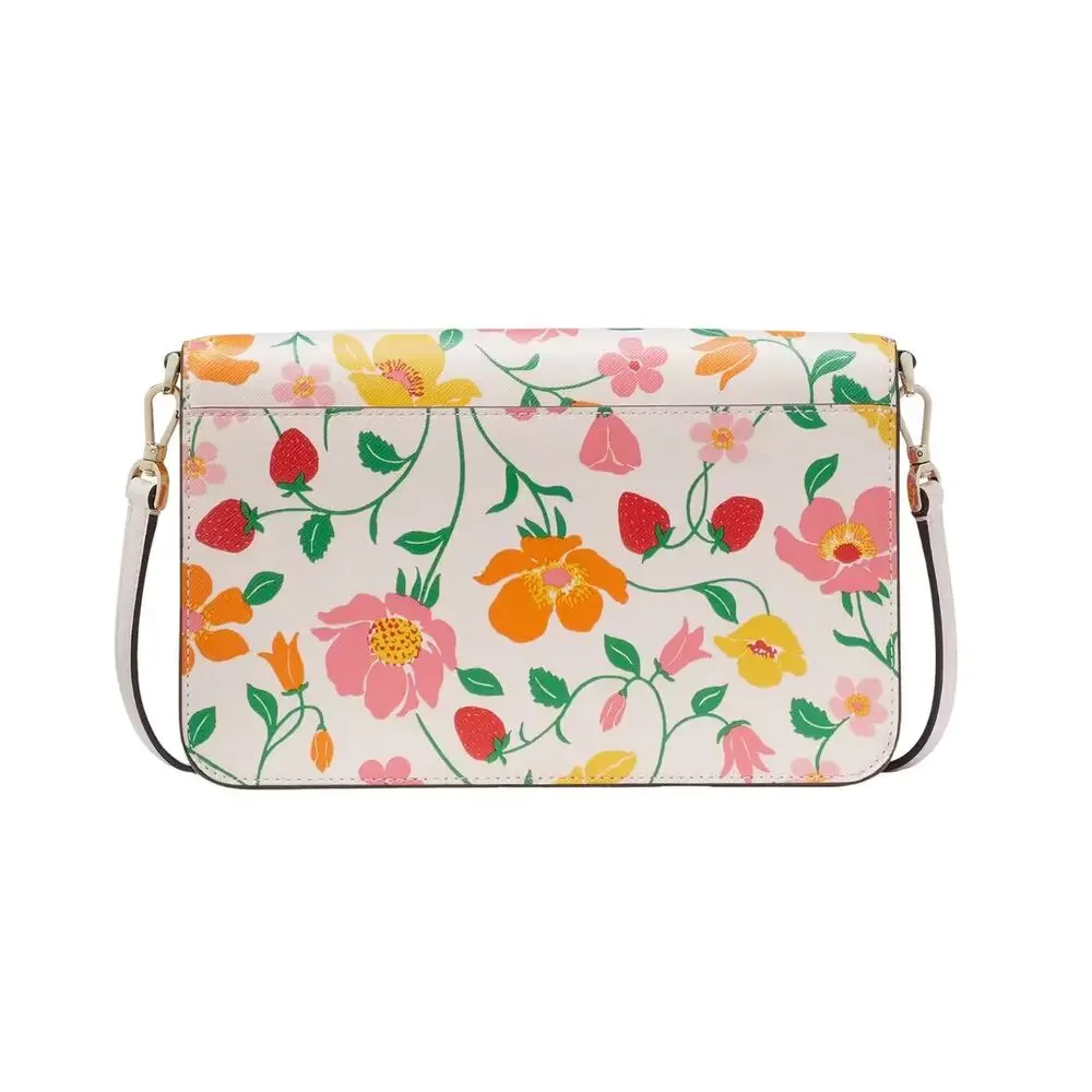 Kate Spade Madison Strawberry Garden Printed Flap Convertible Crossbody